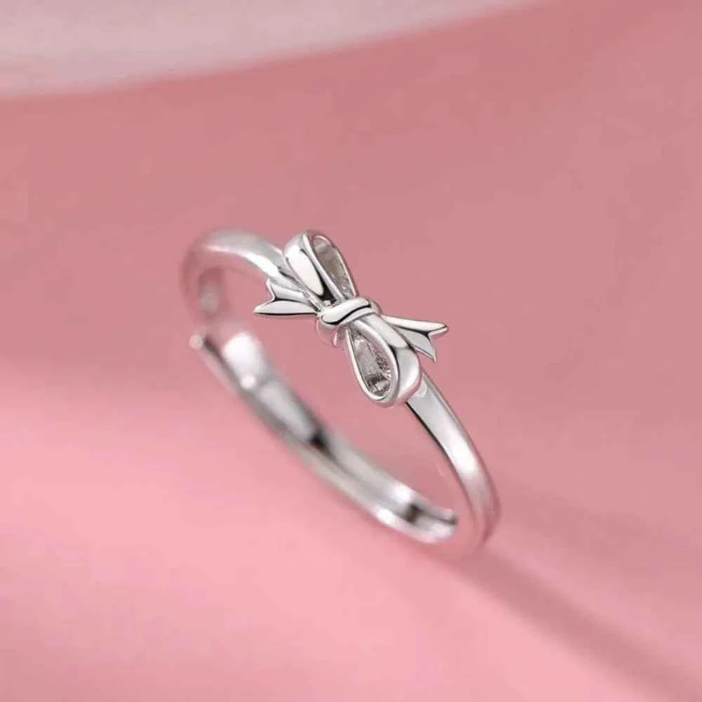 Sweet Bow Knot Opening Finger Ring