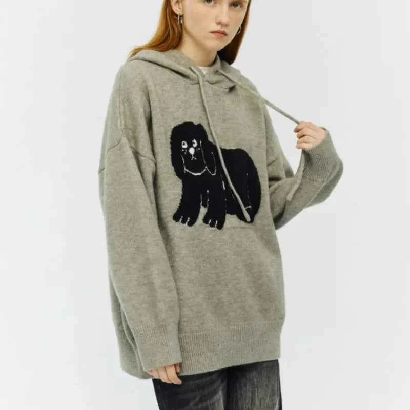 Women Animal Cool Gray Hip Hop Hoodie