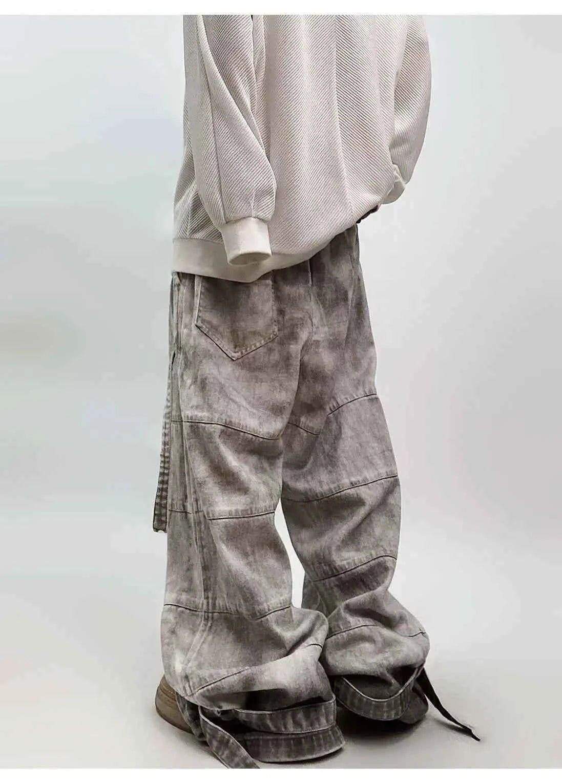 Modern Worn-Out Design Loose Wide Leg Jeans