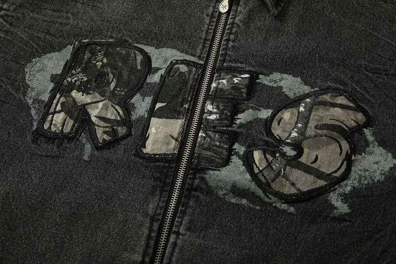 Trendy Y2K Camouflage Printed Denim Jacket
