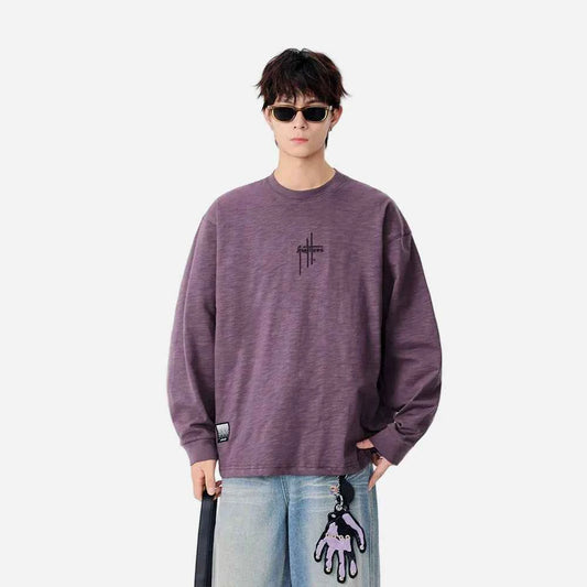 Long-lasting Embroidered Logo Long Sleeve T-Shirt