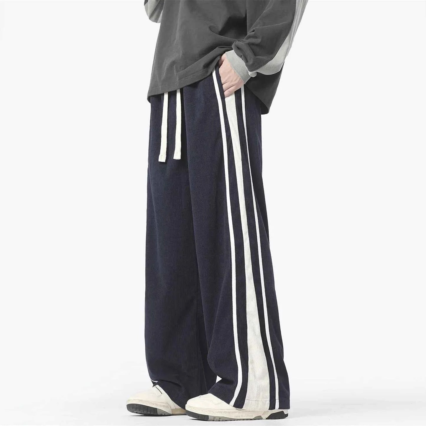 Winter Y2K Corduroy Wide Leg Sports Sweatpants