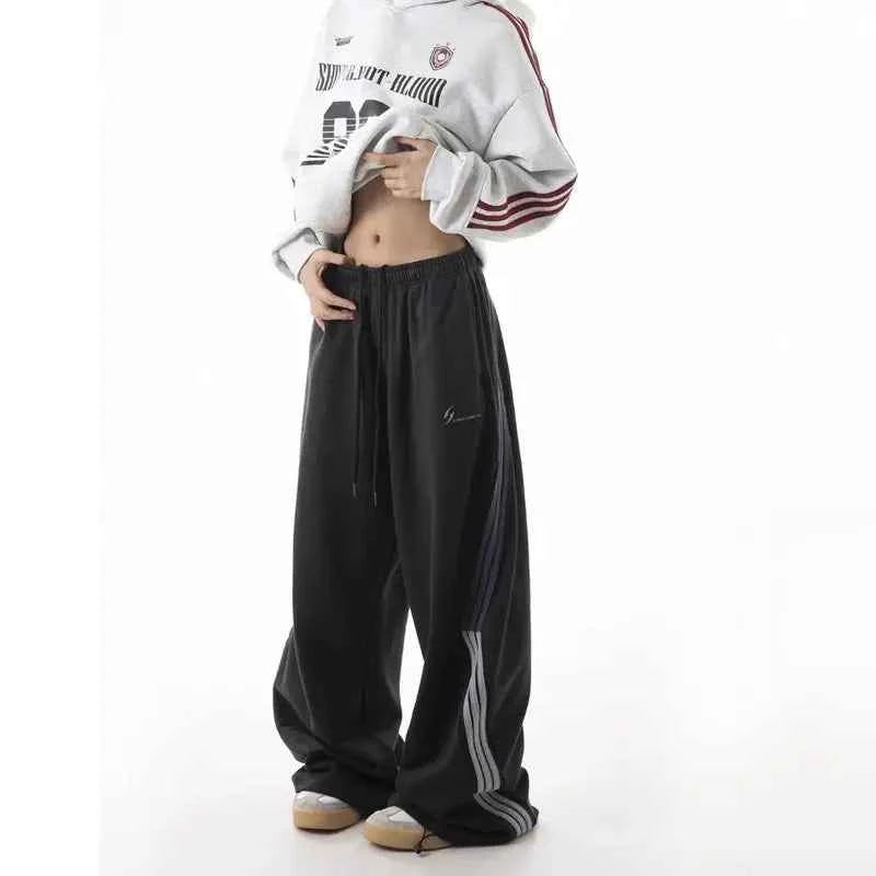 Drawstring Striped Winter High Street Pants