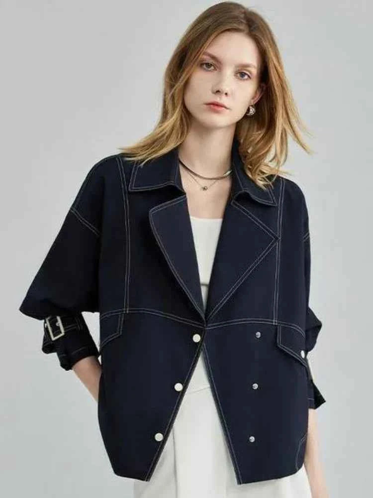 Women Loose Vintage Safari Style Jacket