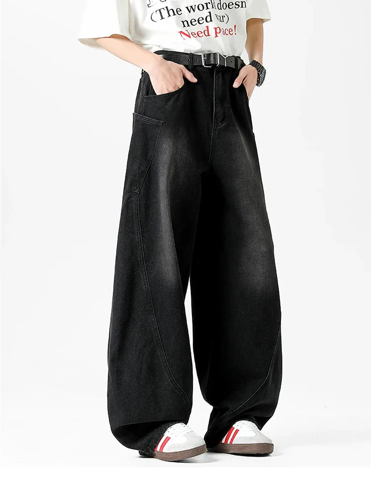 Nostalgic American Style Loose Fit Denim Jeans - Luxuryurbanwear