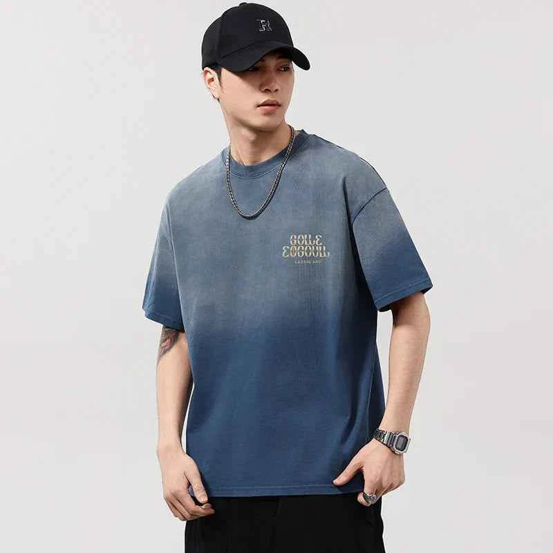 Vintage Oversize Gradient Wash Hip T-Shirt