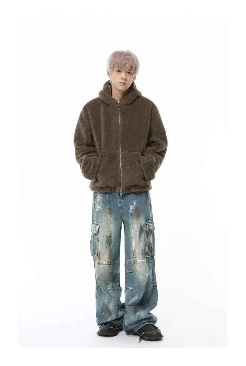 Lightweight Vintage Distressed Cargo Jeans