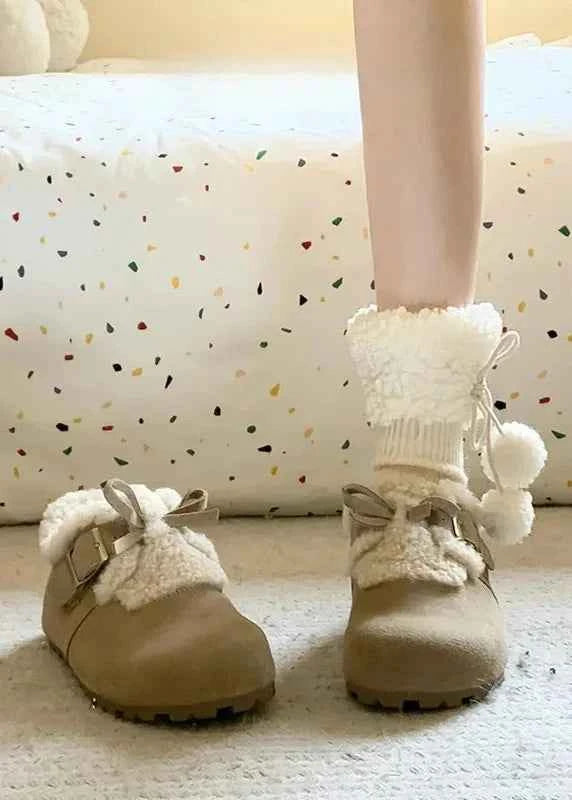 Cozy Winter Berber Fleece Ankle Shoes