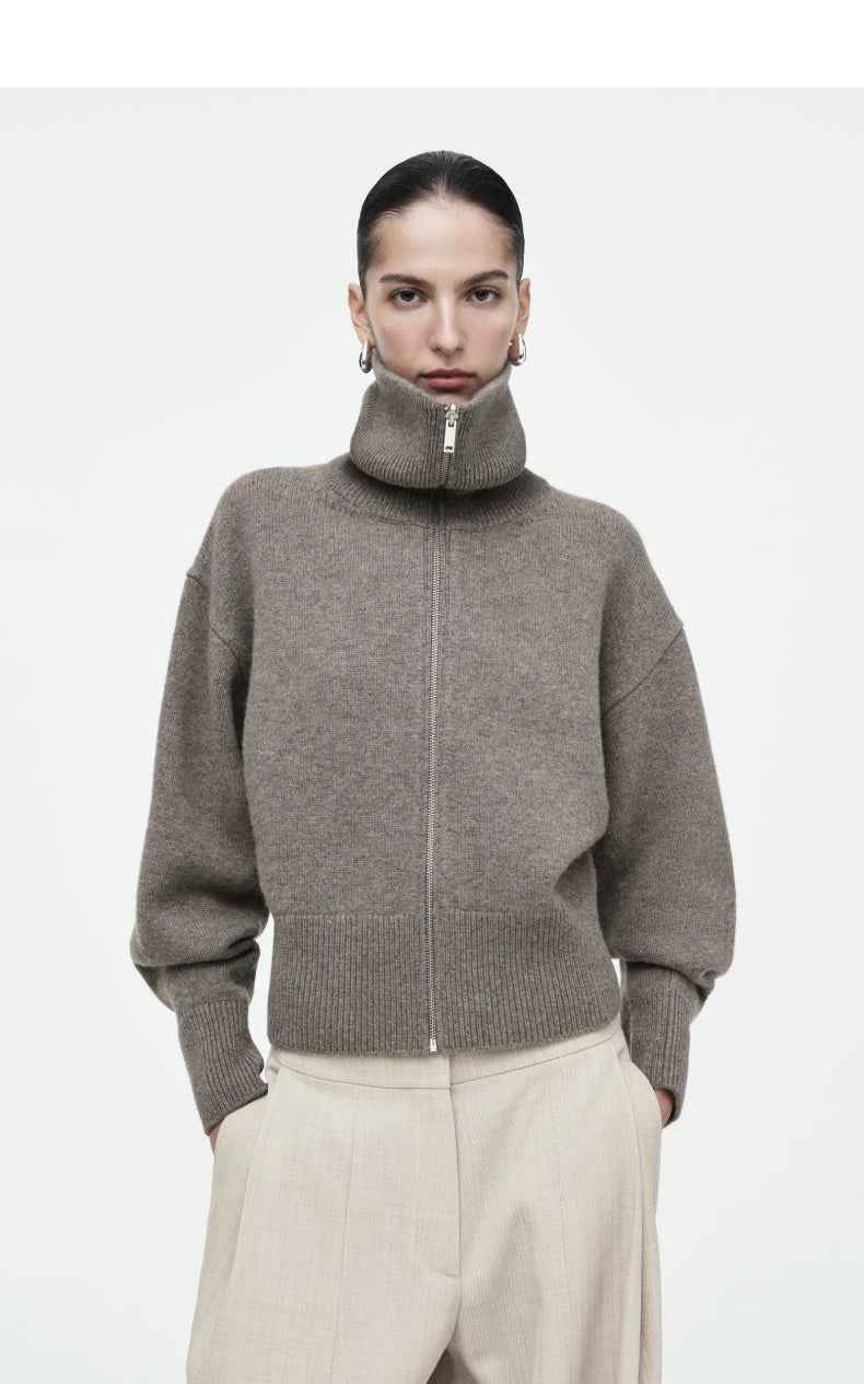 Ethereal Winter Cos Casual Knitted Zipper Sweater
