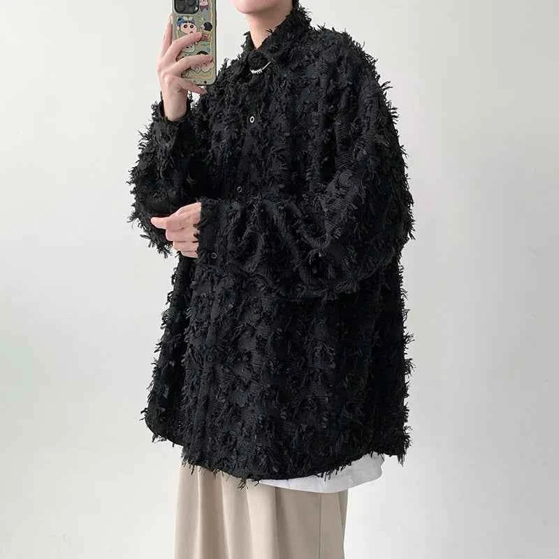 Streetwear High Quality Personality Thick Tassel Shirt