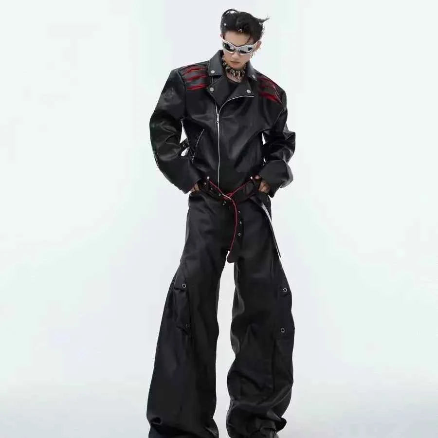 Gothic Heavy Industry Motorcycle PU Leather Jacket