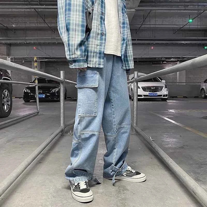 Loose Straight Baggy Cargo Jeans