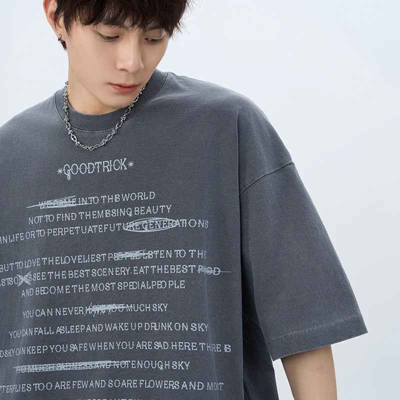 Casual Printed Oversize Short Sleeve T-Shirt