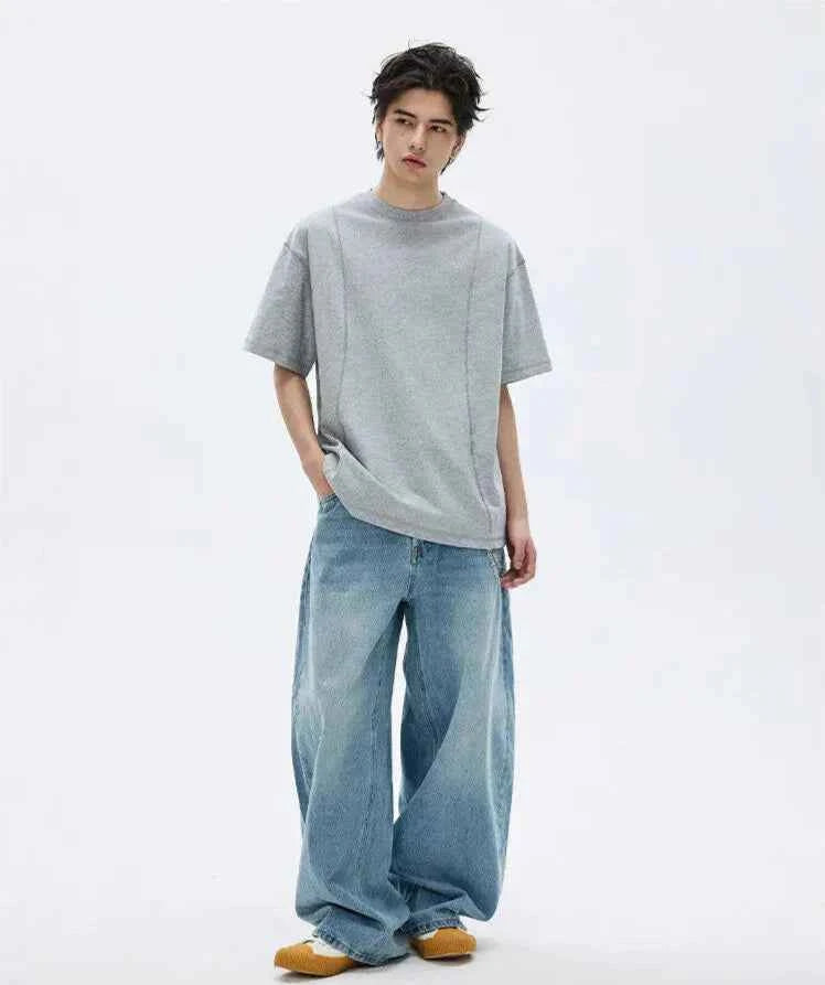 Elevated Solid Color Loose Short Sleeve T-Shirt