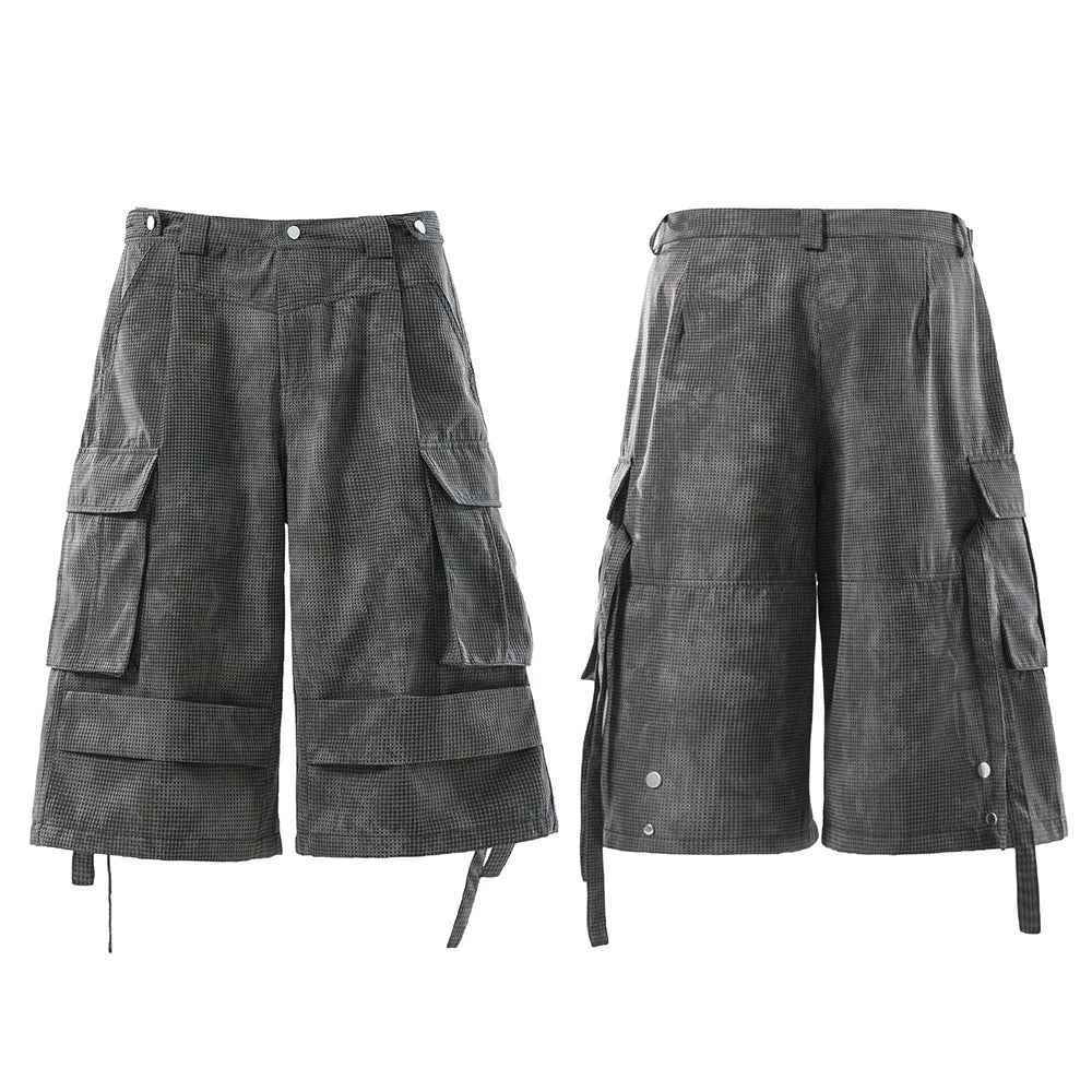 Retro Cool Workwear Ribbon Cropped Jorts