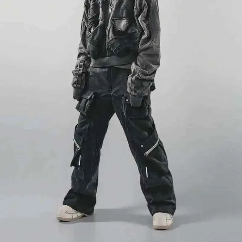 Wardrobe Staple Tide Punk Stacked Cargo Pants