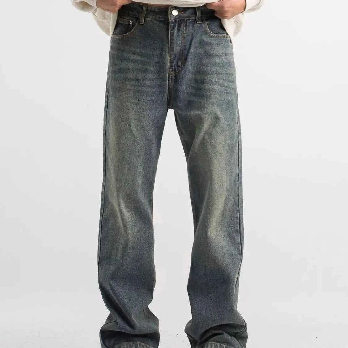 Versatile Retro Gray Bootcut Jeans