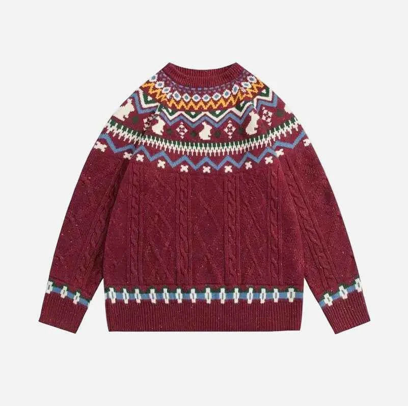 Vintage Trendy Japanese Style Knit Sweater