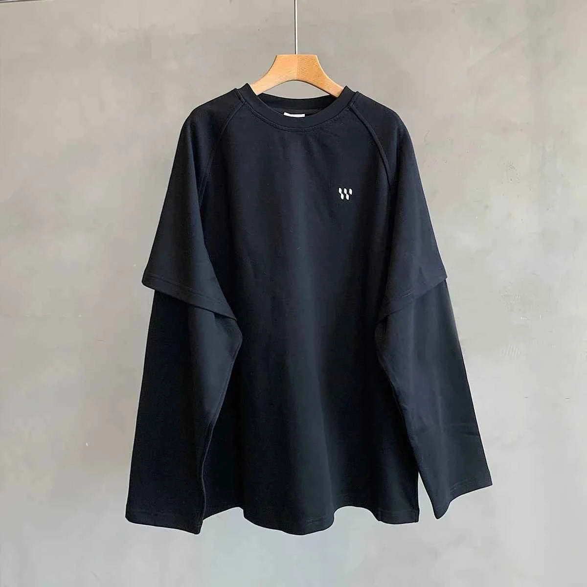 Oversized Lightweight Fake Two Piece Sweatshirt