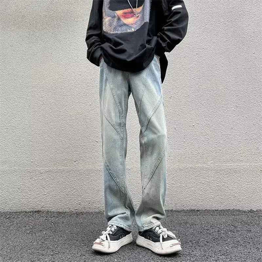 Slim Fit Streetwear Distressed Denim Jeans