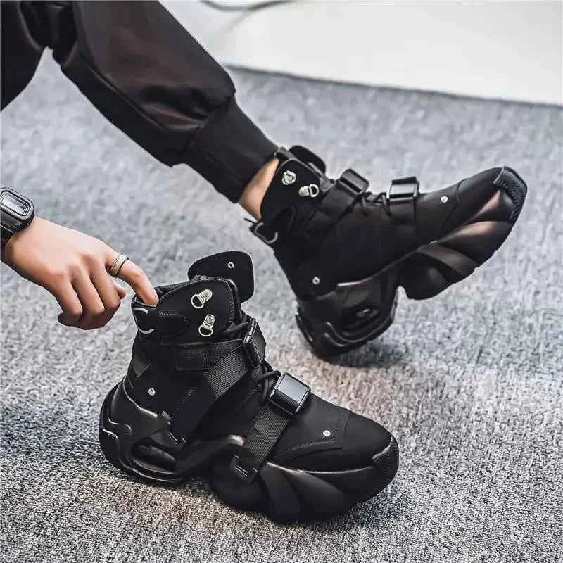 Side profile of Retro Chunky Platform Sneakers showing the 7cm thick sole