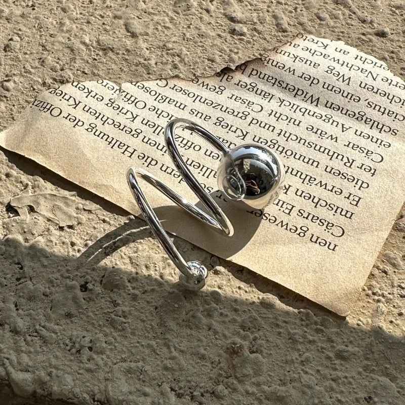 Y2K Minimalist Silver Geometric Rings