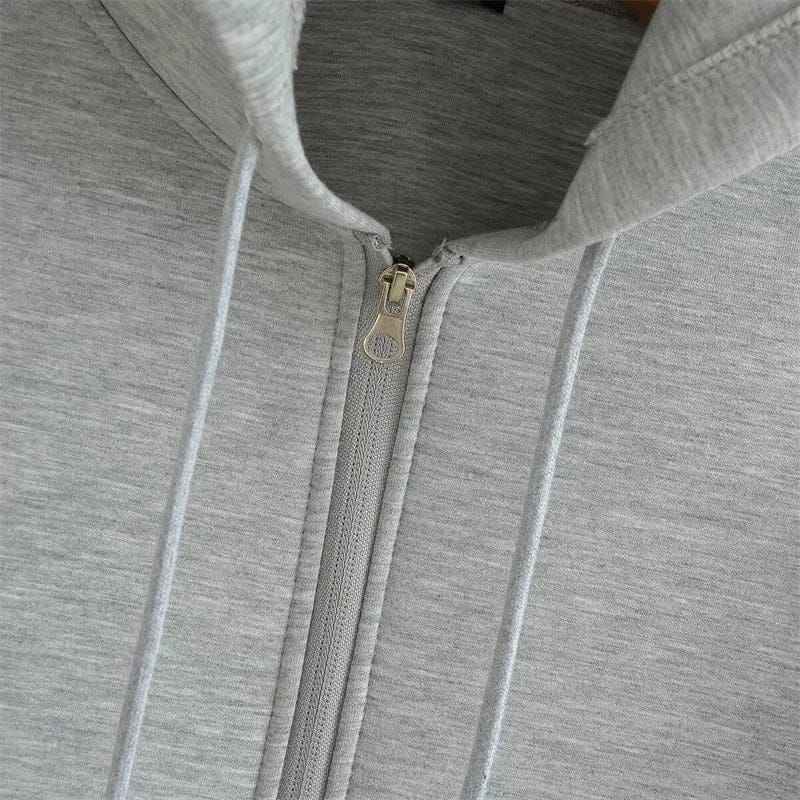 Zip Up Hoodie Thick Solid
