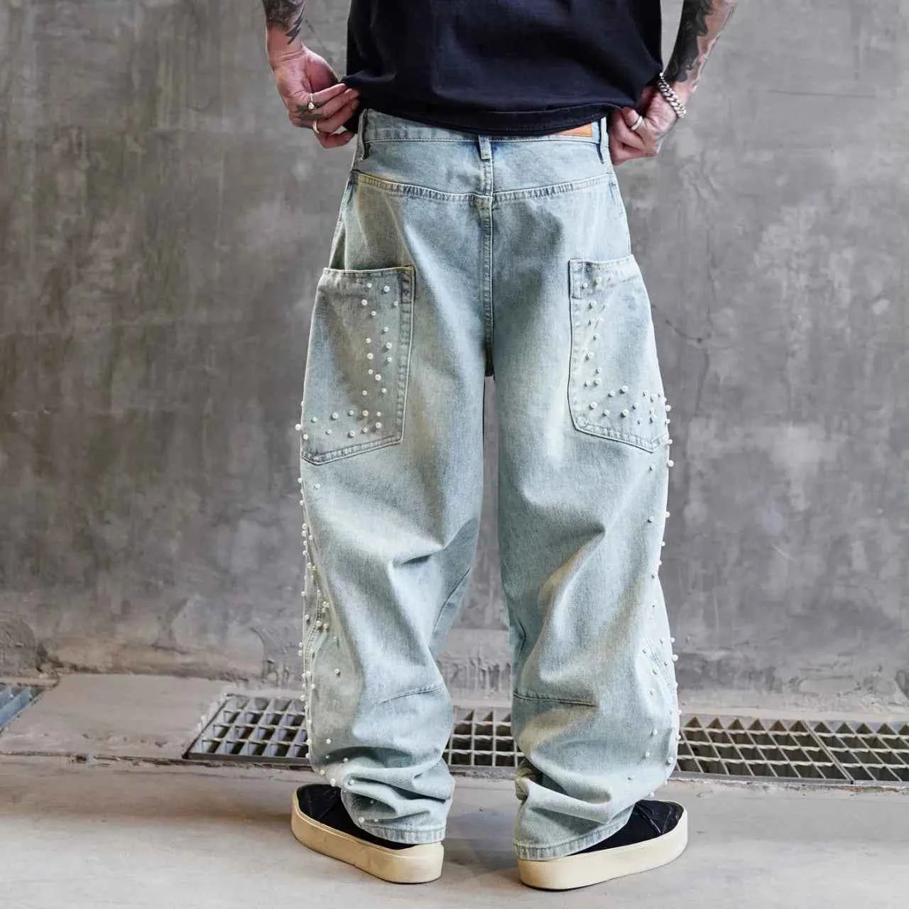 Warm Baggy Hip Hop Wide Leg Denim Jeans