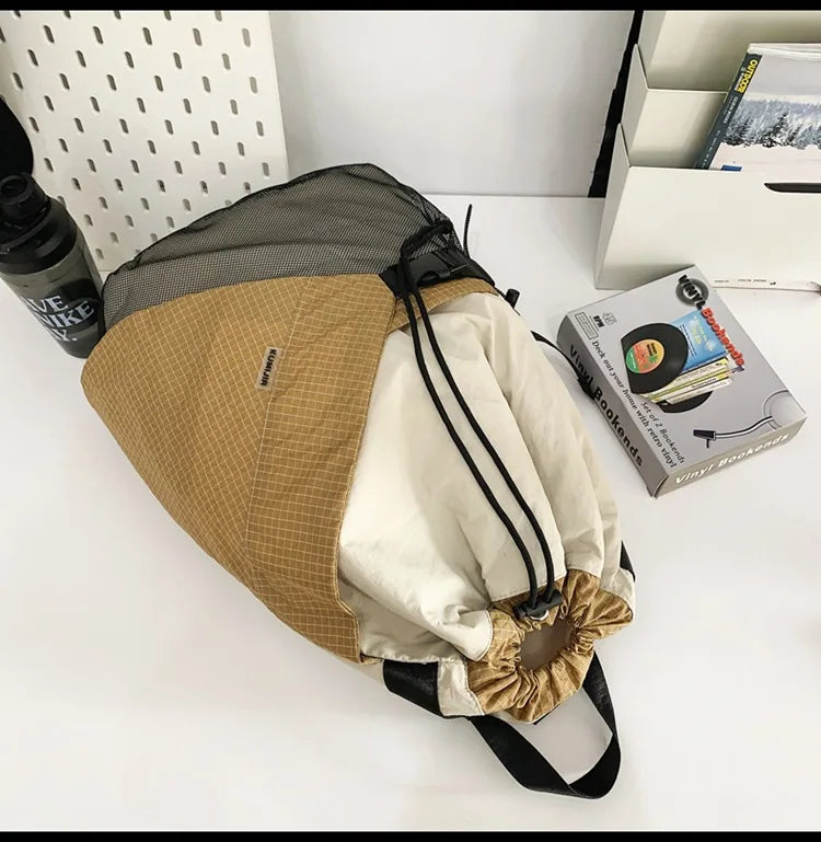 Two Tone Drawstring Backpack