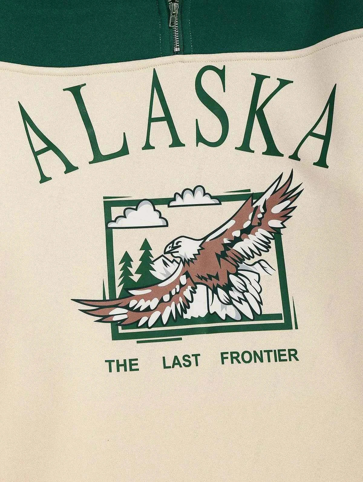 Vintage Alaska Graphic Fleece Sweatshirt