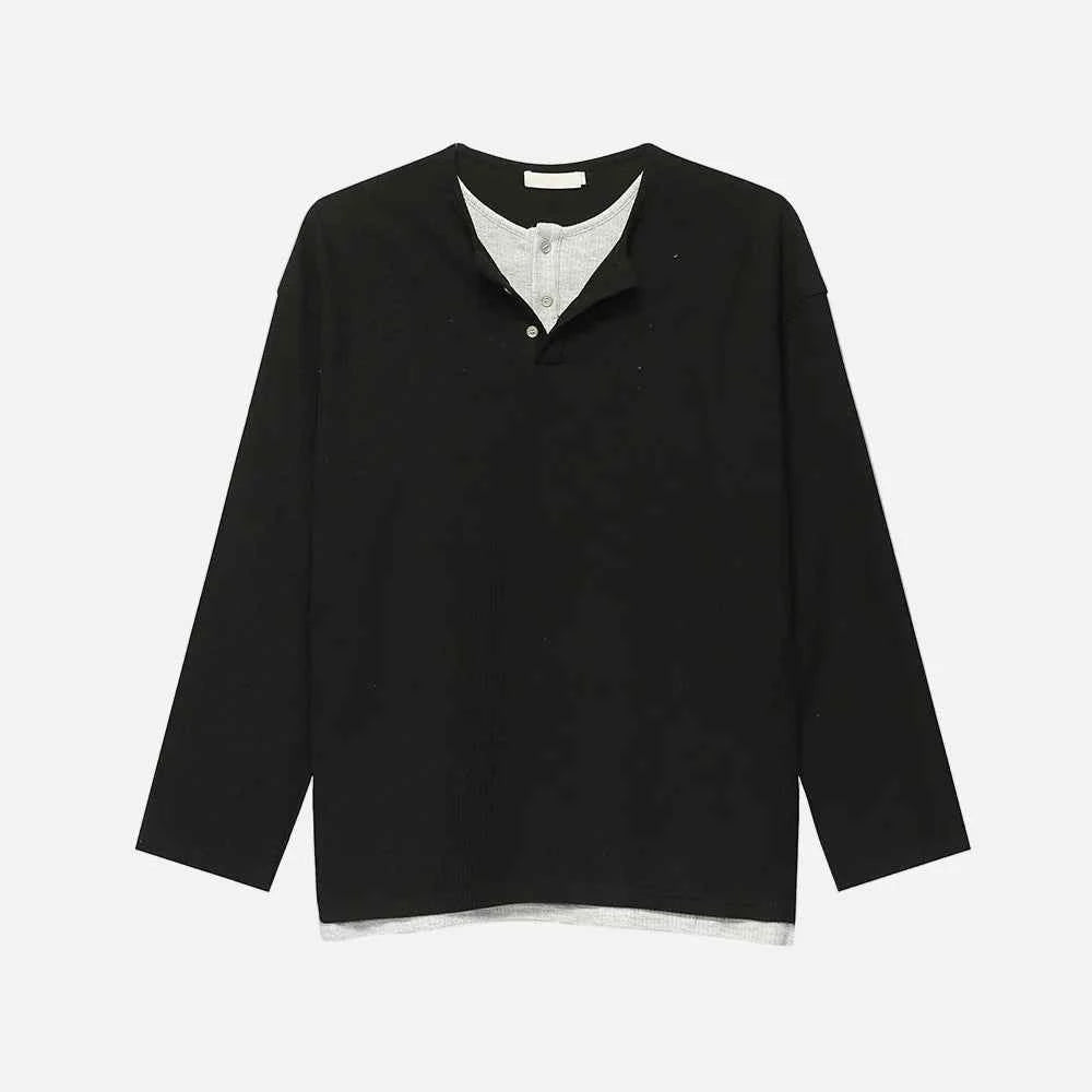 High-Quality Fake Two Piece Long Sleeve T-Shirt