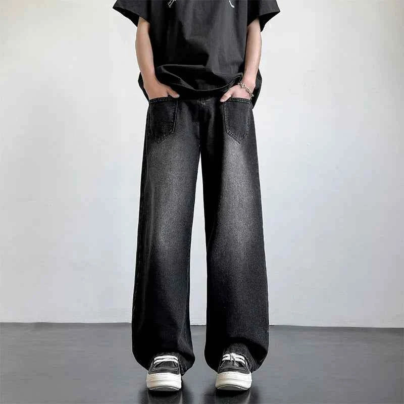 Y2K Loose Korean Straight Leg Denim Jeans