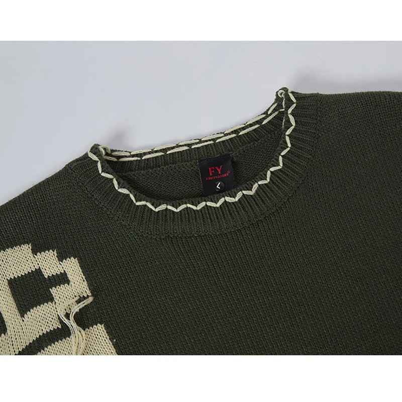 Y2K Women Cozy Distressed Oversized Knit Sweater