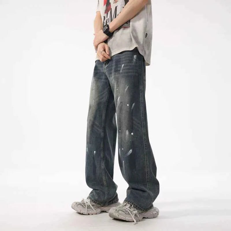 High Quality Loose Graffiti Straight Jeans