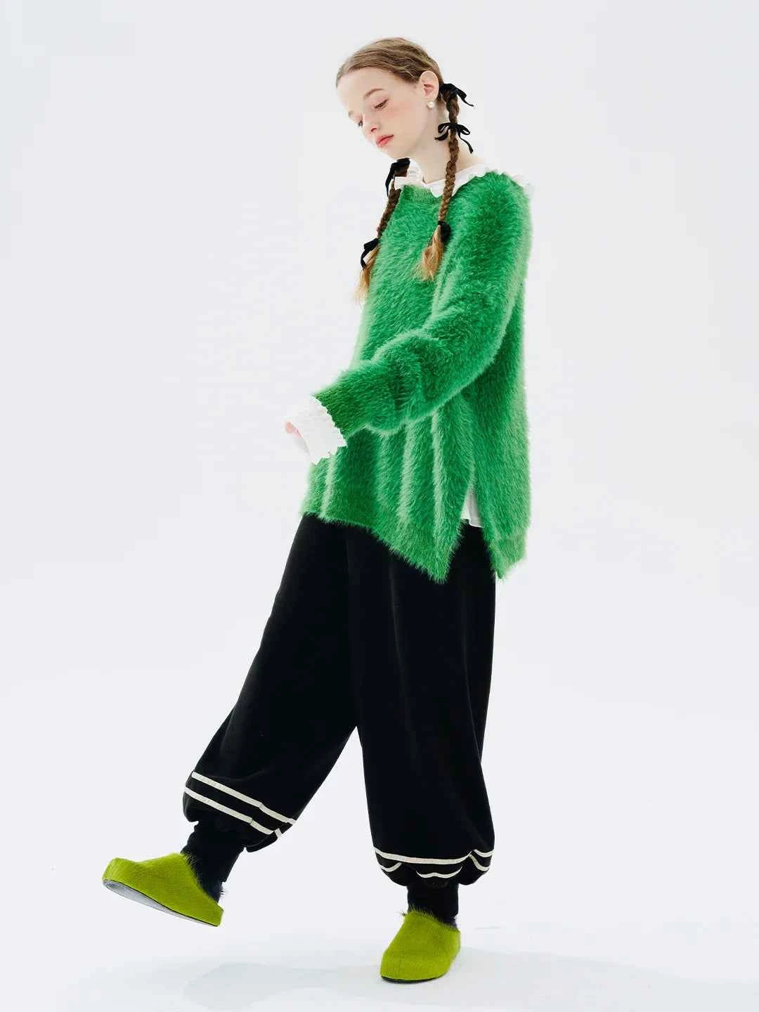 Comfort Sweet Cozy Green Winter Sweater