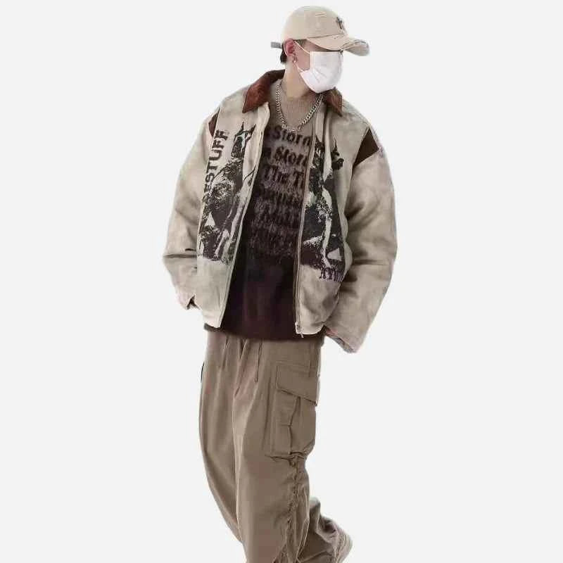 Retro Doberman Double Layered Jacket - Oversized Technical Streetwear Shell