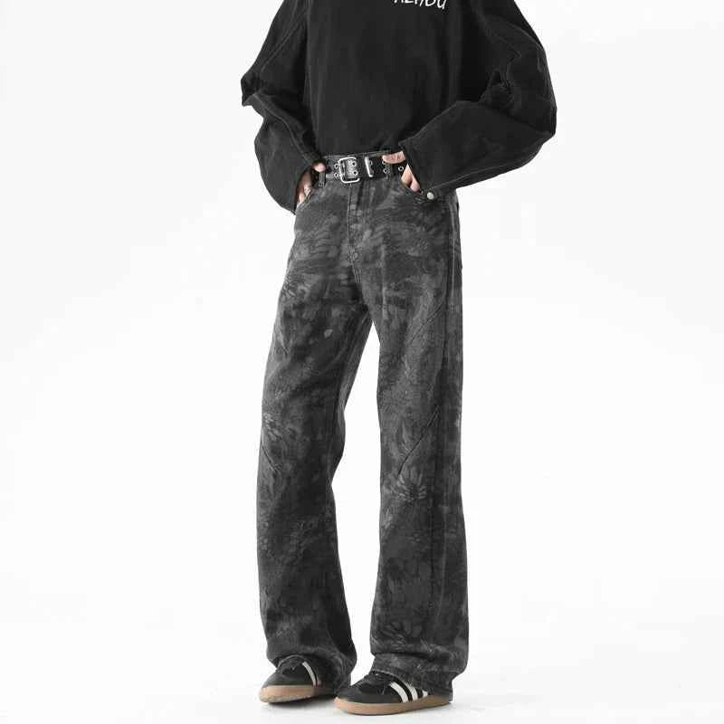 Graffiti Vintage Camouflage Baggy Jeans