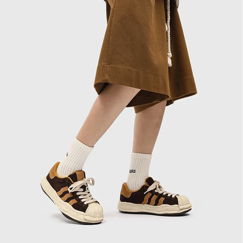 SP1 Striped Board Sneakers