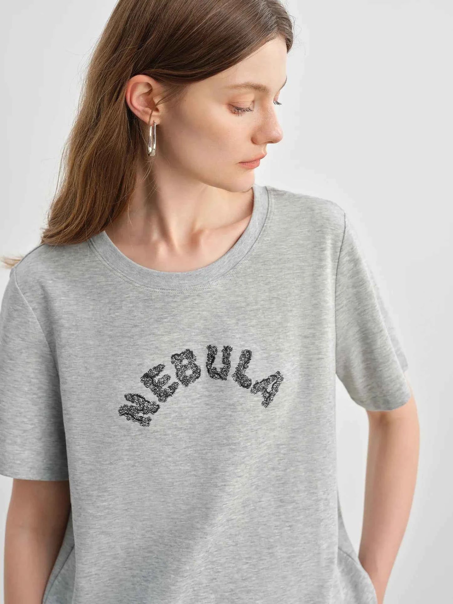 Stylish Letter Print Round Neck T-Shirt