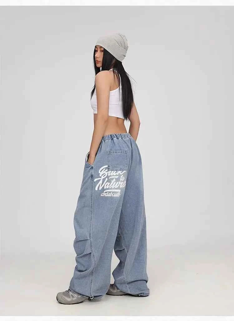 Blue Loose Hip Hop Dance Pants