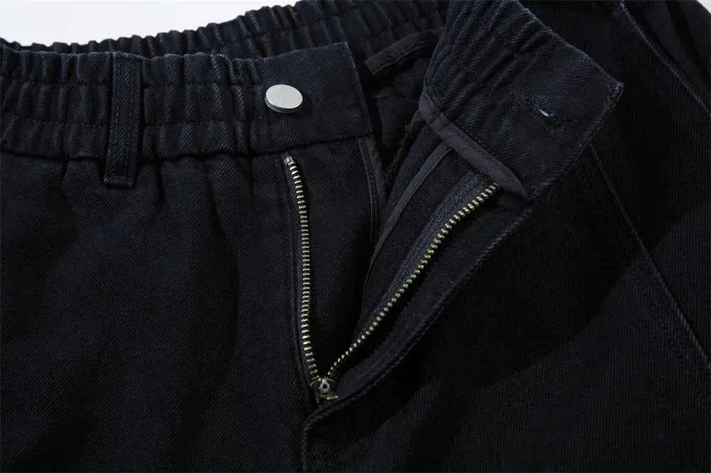 Faded Black Scimitar High Street Wide Leg Jeans
