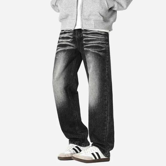 Essential Streetwear Loose Fit Wide Leg Jeans