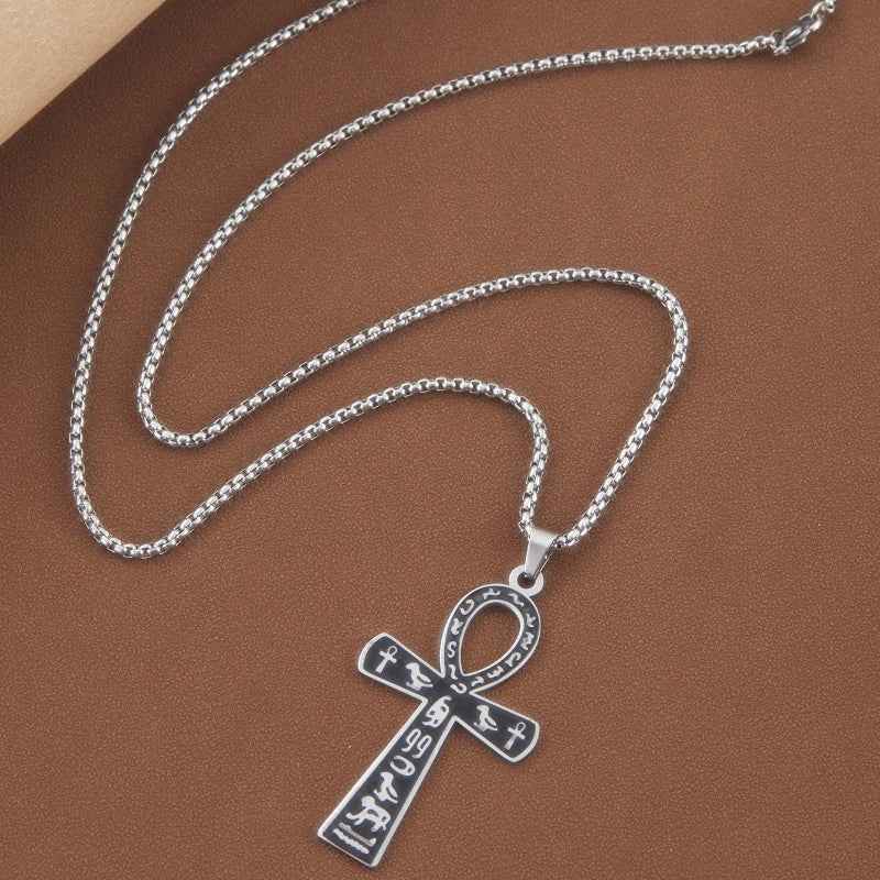 Retro Style Geometric Symbol Pendant Necklace