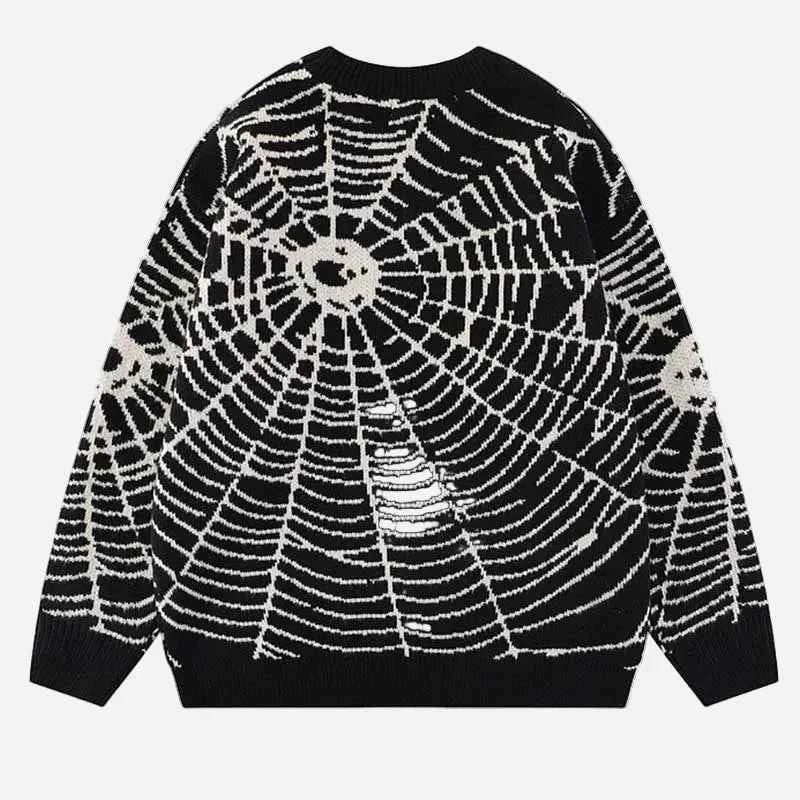 Spider Pattern High-Quality Knitted Sweater