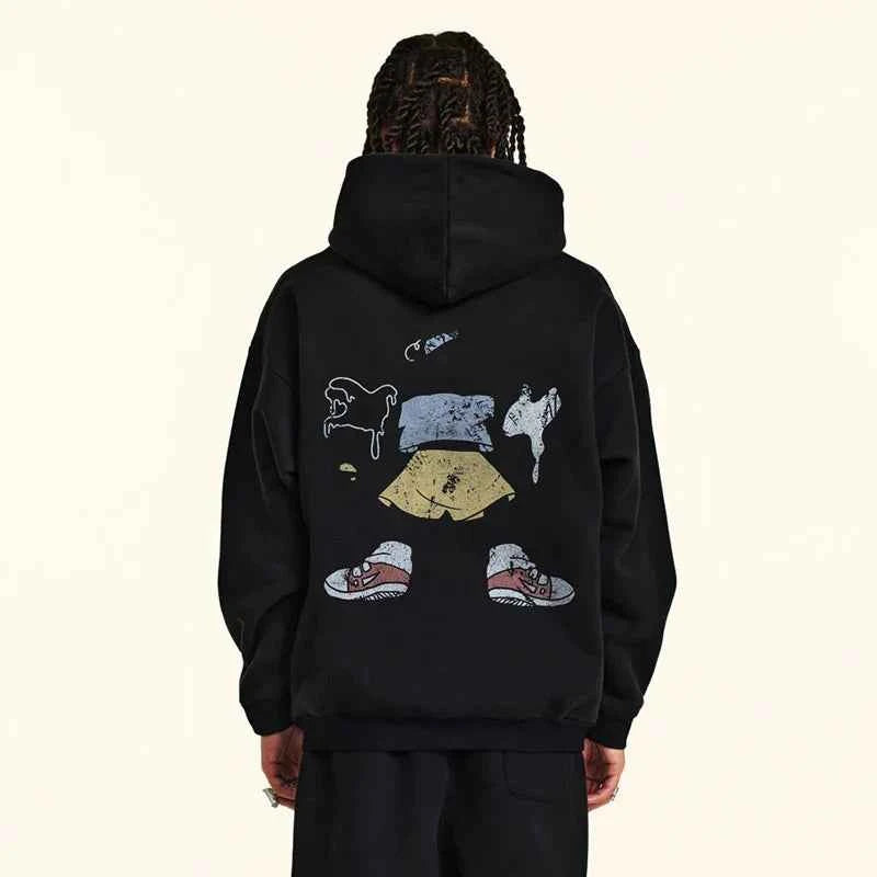 Optimistic Funny Cartoon Graphic Hoodie