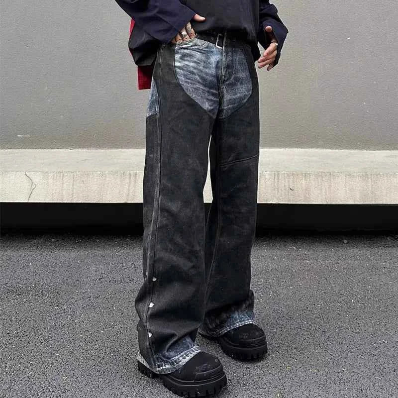 Luxury Cyber Graffiti Baggy Jeans