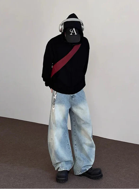 Blue Summer Cool High Waist Baggy Jeans - Luxuryurbanwear