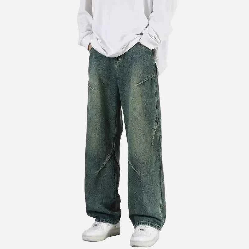 Korean Style High Street Wide Leg Jeans