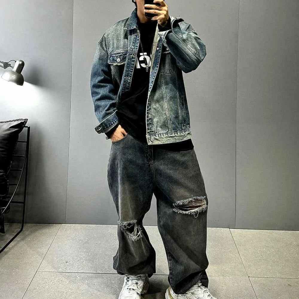 High End Yellow Mud Dyed Denim Jacket