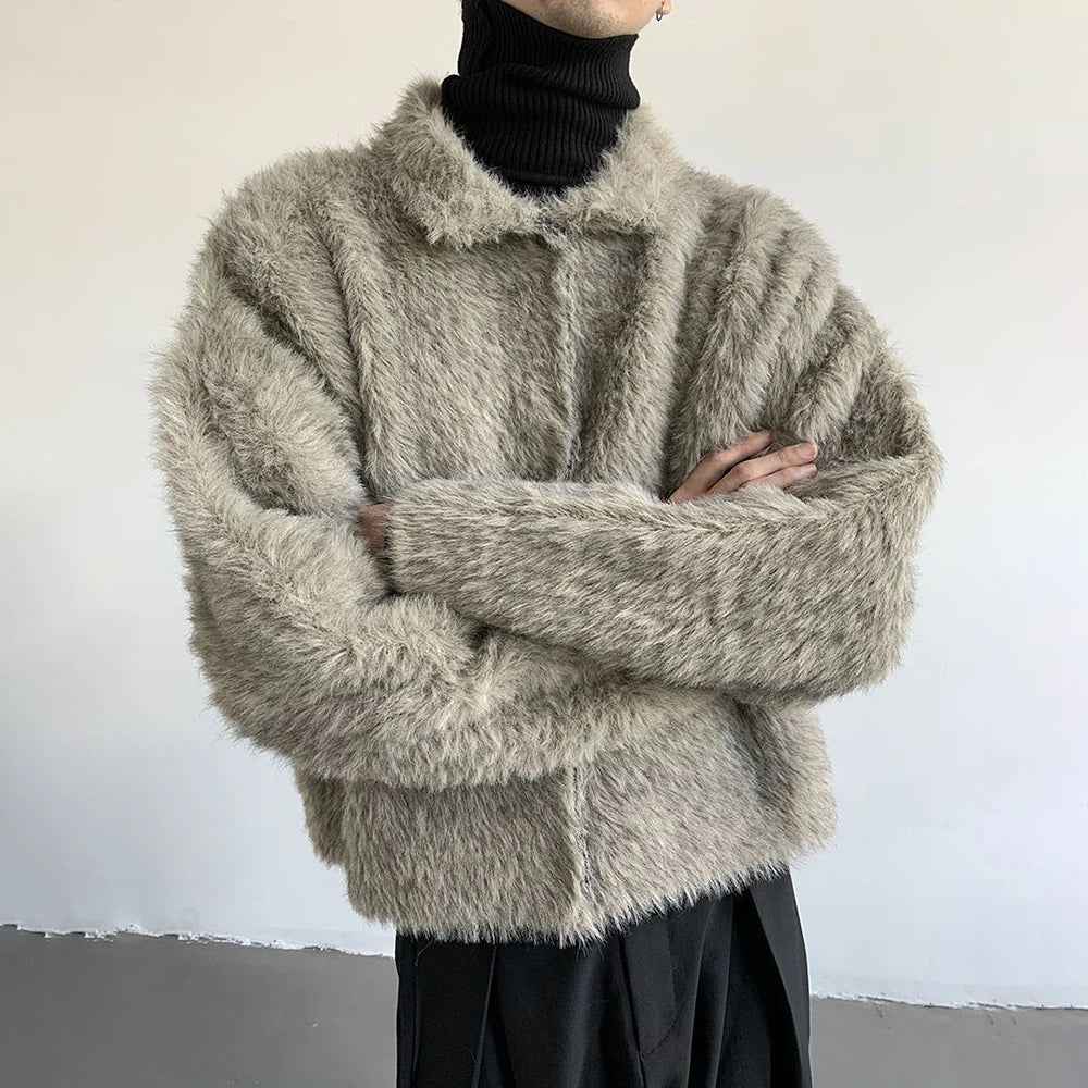 Y2K Luxury Plush Faux Fur Jacket